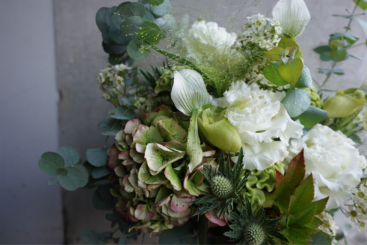 Arrangement / white&green Lsize