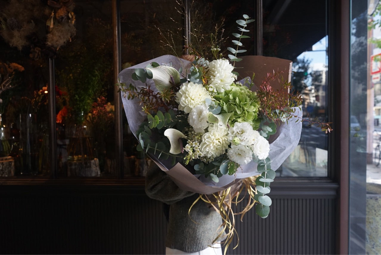 Bouquet/white&green Lsize