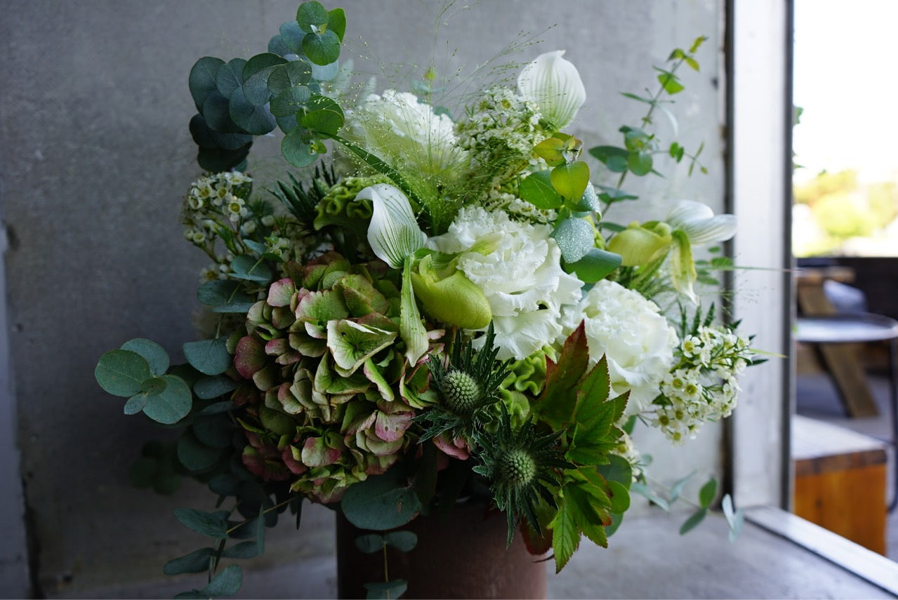 Arrangement / white&green Lsize