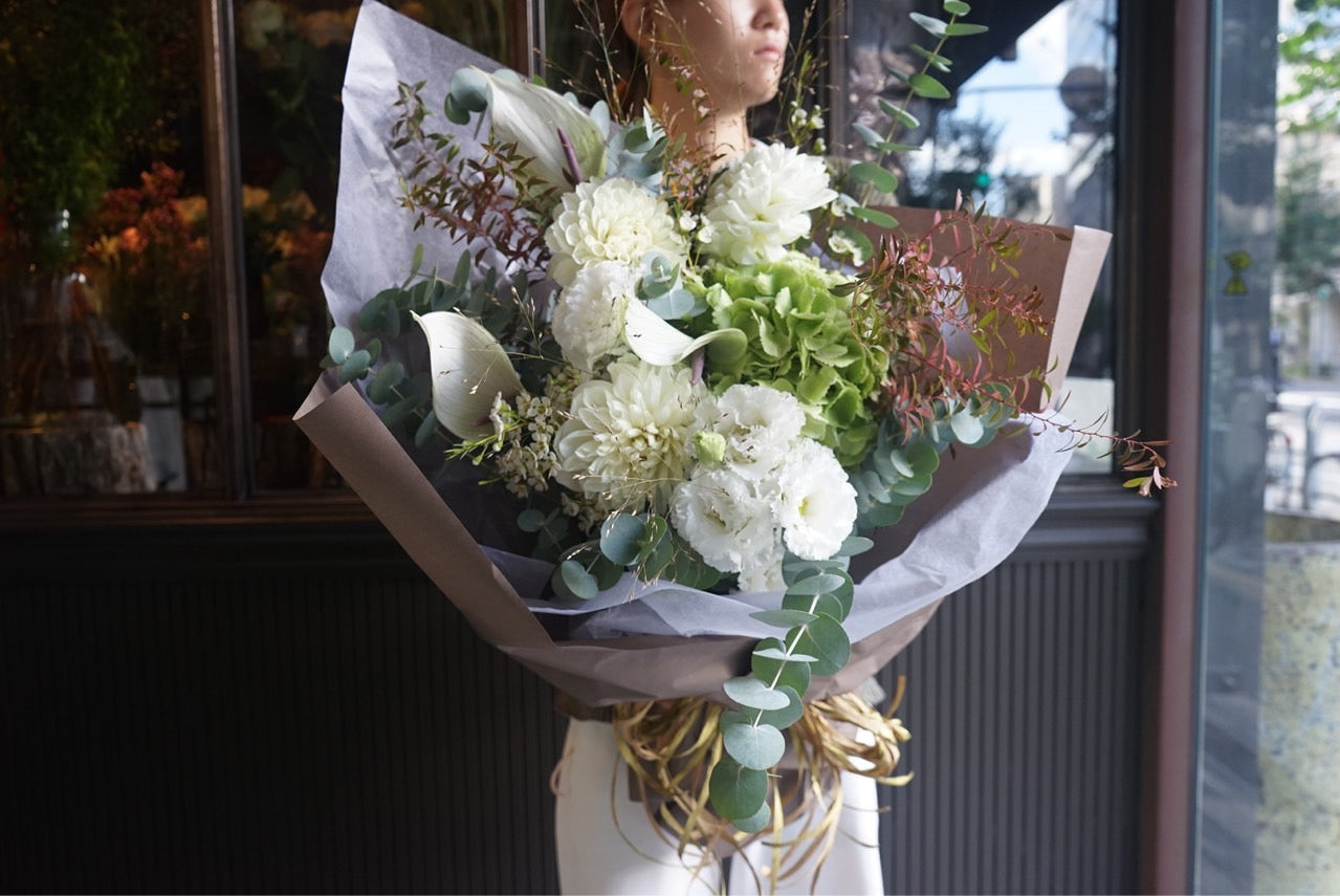 Bouquet/white&green Lsize