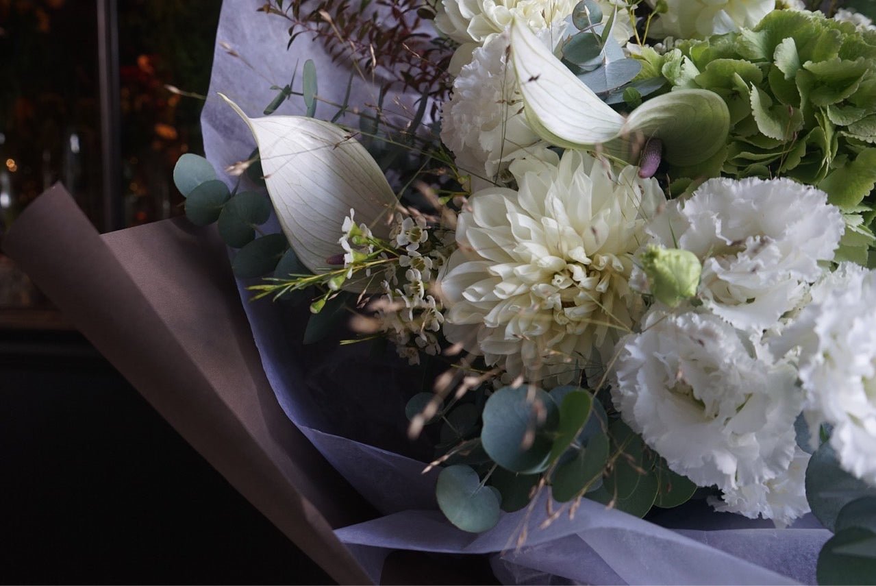 Bouquet/white&green Lsize