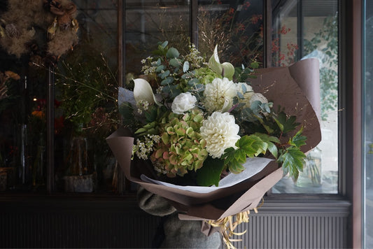 Bouquet/white&green LLsize