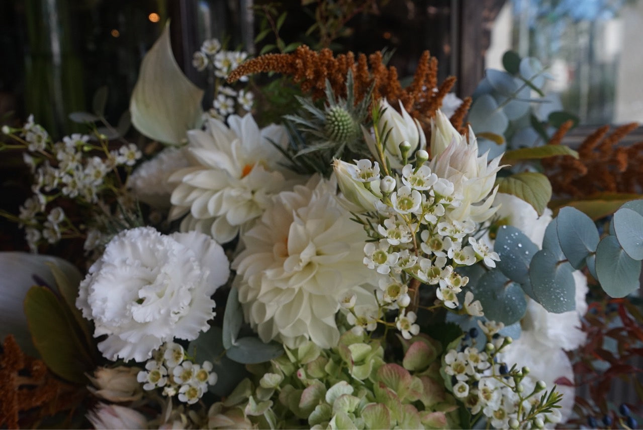 Arrangement / white&green LLsize