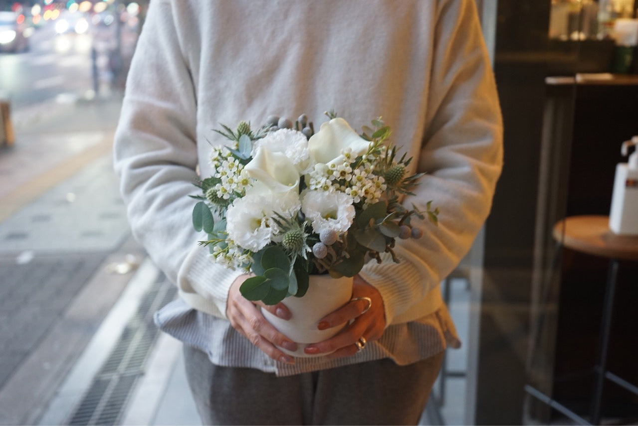 Arrangement / white&green SSsize