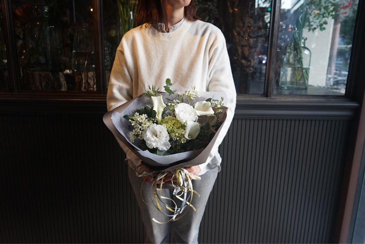 Bouquet/white&green SSsize