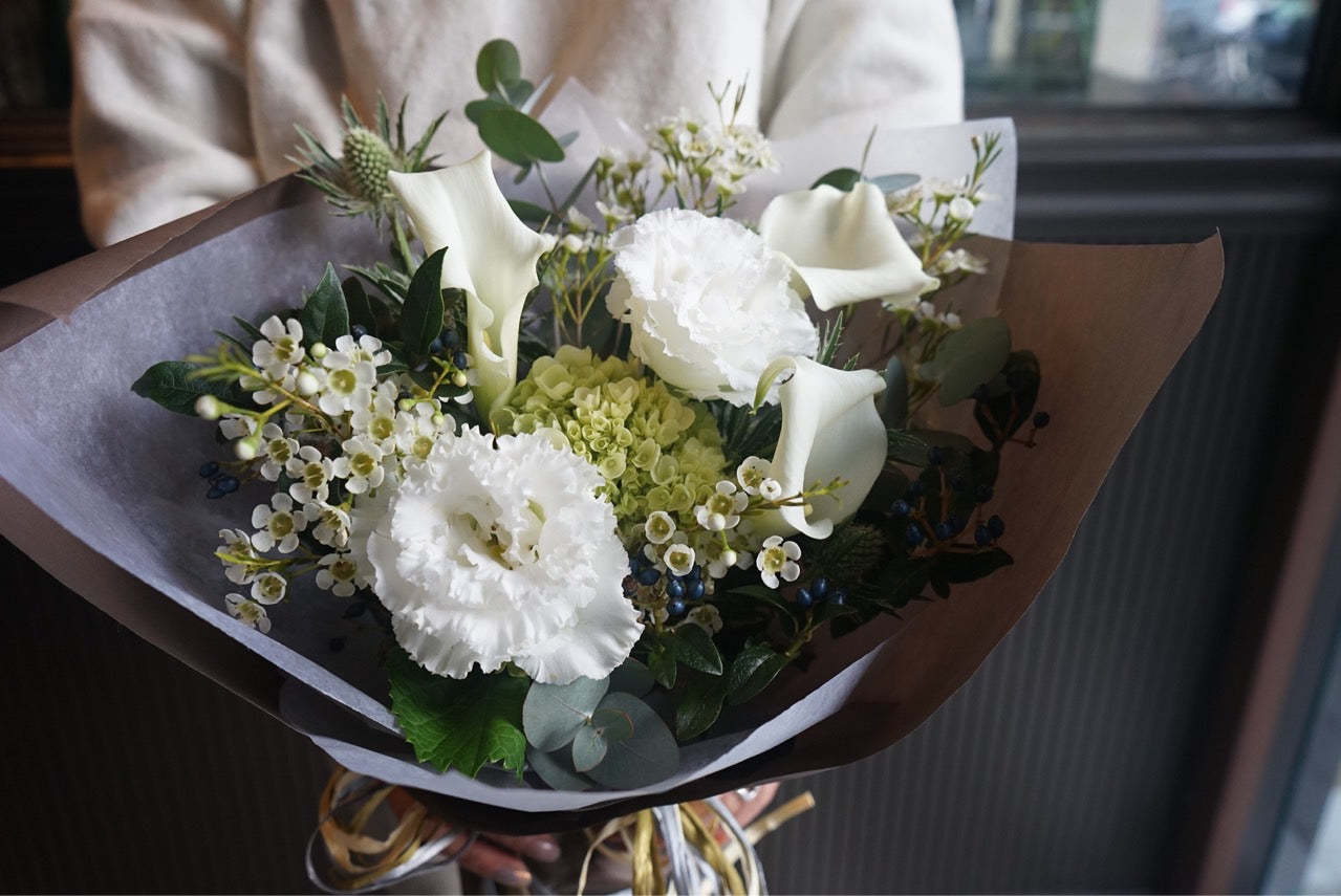 Bouquet/white&green Ssize