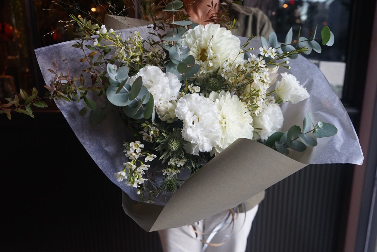 Bouquet/white&green Ssize
